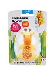 Giraffe Design Toothbrush Holder for Kids, Yellow/Brown