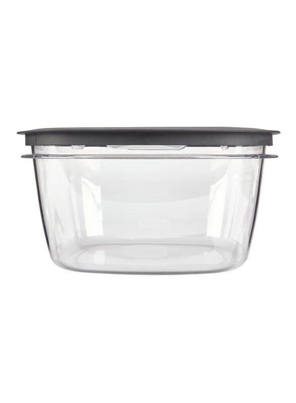 Rubbermaid Premier Lunchbox With Lid, 3.3 Liters, Clear/Grey