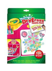 Crayola Washable Dry Erase Crayon Travel Set, Multicolour