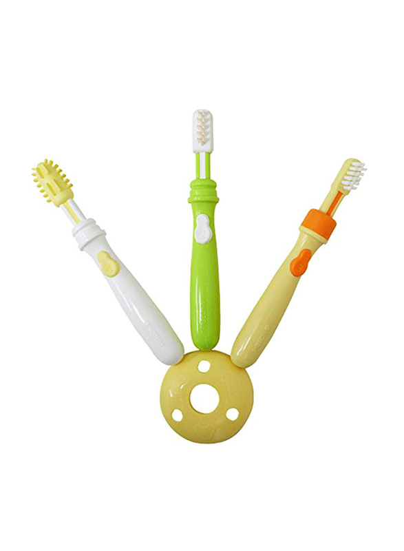 

Pigeon 3-Pieces Training Toothbrush Lession 123 Set, Multicolour