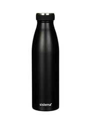 Sistema 500ml Stainless Steel Water Bottle, Black
