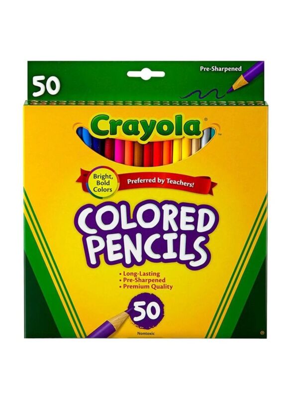 Crayola 50-Piece Coloured Pencils, Multicolour