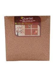 Quartet Pack Of 4 Cork Wall Tiles, 30.4 x 30.4cm, Brown