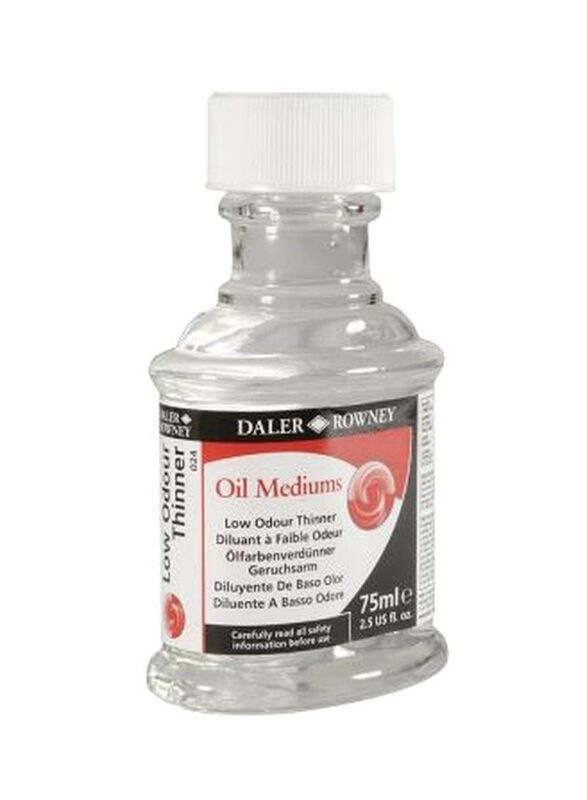 Daler Rowney Oil Medium Low Odour Thinner, 75ml, Clear