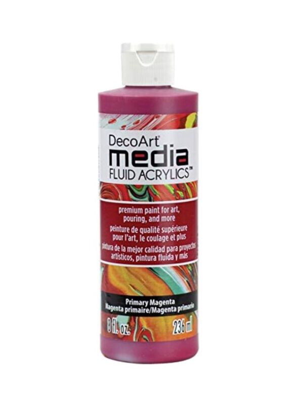 DecoArt Media Fluid Acrylic Paint, 236ml, Magenta