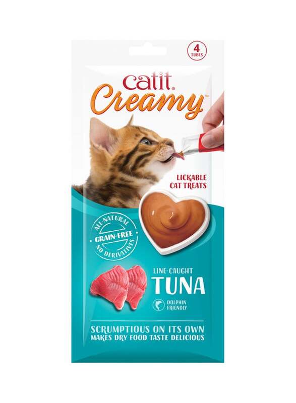 CatIt Tuna Lickable Creamy Cat Wet Food, 4 x 10g