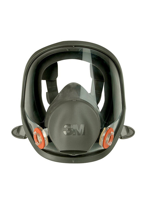 

3M Large Full Facepiece Reusable Respirator, Black/Clear