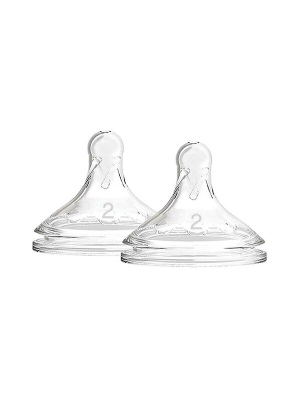 

Dr. Browns Dr. Brown’s Silicone Wide-Neck Bottle Nipple Set, 2 Piece, Clear