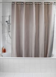 Wenko Polyester Comfort Flex Shower Curtain, 180 x 200cm, Taupe