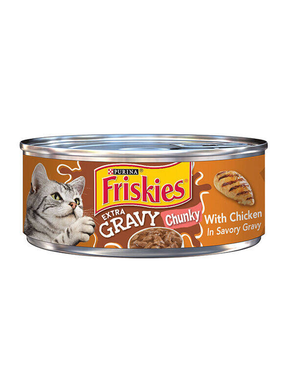 Purina Friskies Chunky with Chicken In Savory Gravy for Cats, Multicolour, 156g