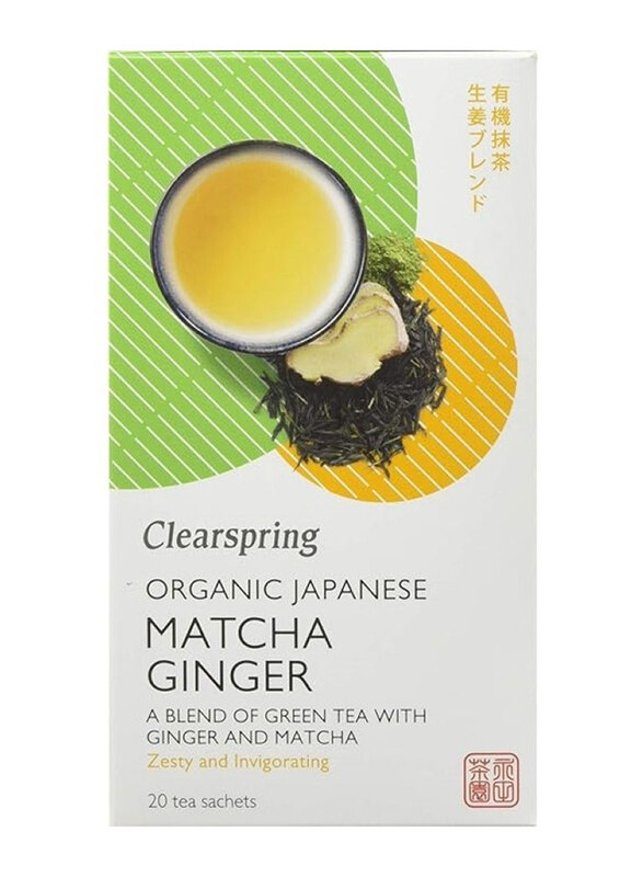 

Clearspring Organic Japanese Matcha Ginger Green Tea Bags, 20 Pieces