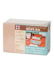 Darice Paper Mache Recipe Box, Beige