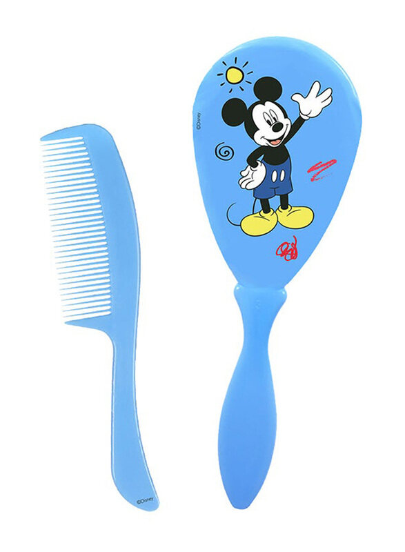 

Disney 2-Pieces Mickey Mouse Hair Comb and Brush Set, Blue