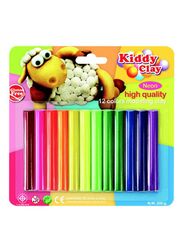 Kiddy Clay Modelling Clay, 12 Pieces, Multicolour