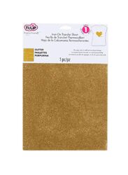 Tulip Iron-On Transfer Glitter Sheets, 1-Piece, Gold