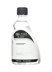 Winsor & Newton Sansodor Low Odor Solvent Bottle, 500ml, Clear