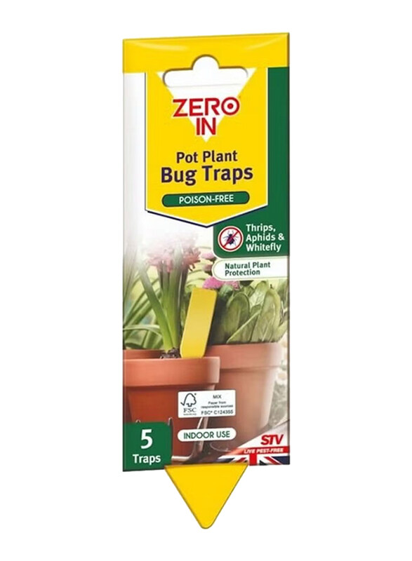 

Stv Zero In Pot Plant Bug Traps, 5 Pieces, Multicolour