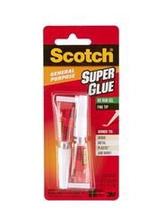 3M 2-Piece Scotch Super Glue Tube, Clear