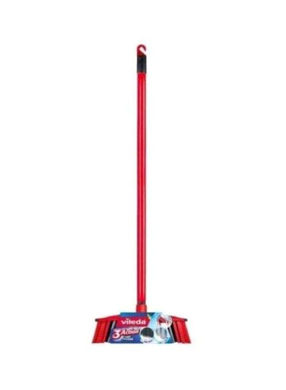 

Vileda 3 Action Broom Red, One Size