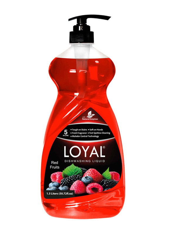 

Loyal 5-In-1 Dishwashing Liquid with Red Fruits Fragrance, 1.5 Litres