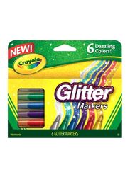 Crayola 6-Piece Glitter Markers, Multicolour