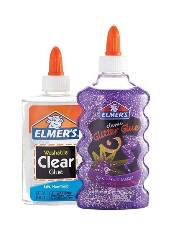 

Elmer's Glue Slime Starter Kit, 4 Pieces, Clear/Purple