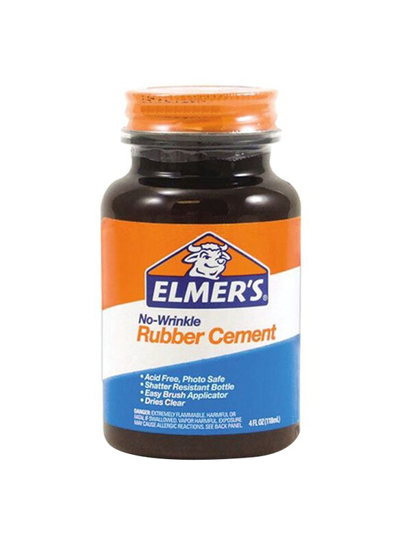 

Elmer's No Wrinkle Rubber Cement, 118ml, Orange/White/Blue