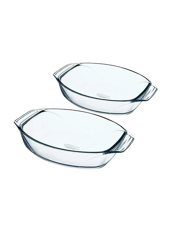 

Pyrex 2-Piece Oval Roasters Irresistible Set, Transparent