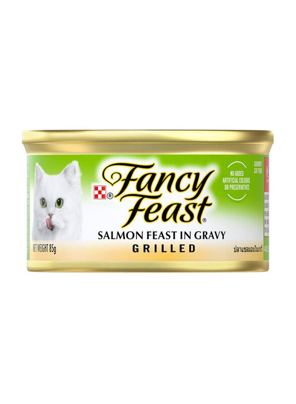 

Purina Fancy Feast Grilled Wet Dog Food with Salmon Feast in Gravy, 85g