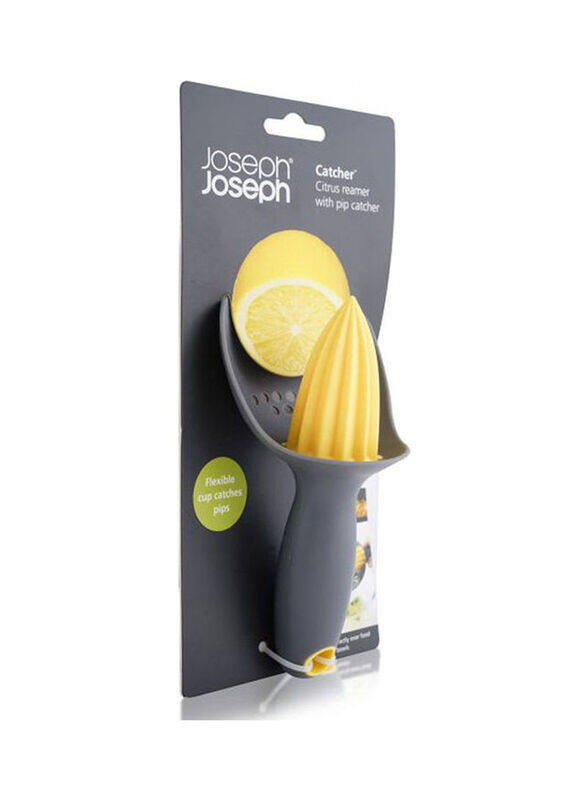 

Joseph Joseph Citrus Reamer with Pip Catcher, Black/Yellow