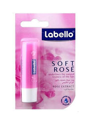 Labello Soft Rose Lip Care with Rose Extract, 4.8gm, Pink