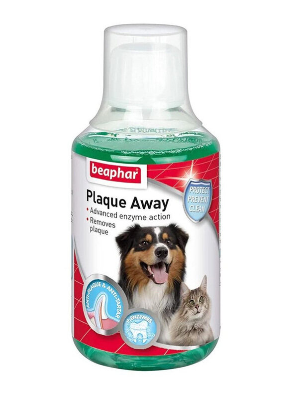 

Beaphar Plaque Away Mouth Wash for Dogs & Cats, 250 ml, Clear