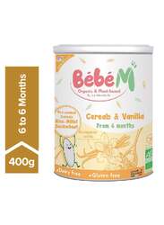 Bebe M Baby Organic Plant-Based Vanilla Cereals, 6 Months, 400g