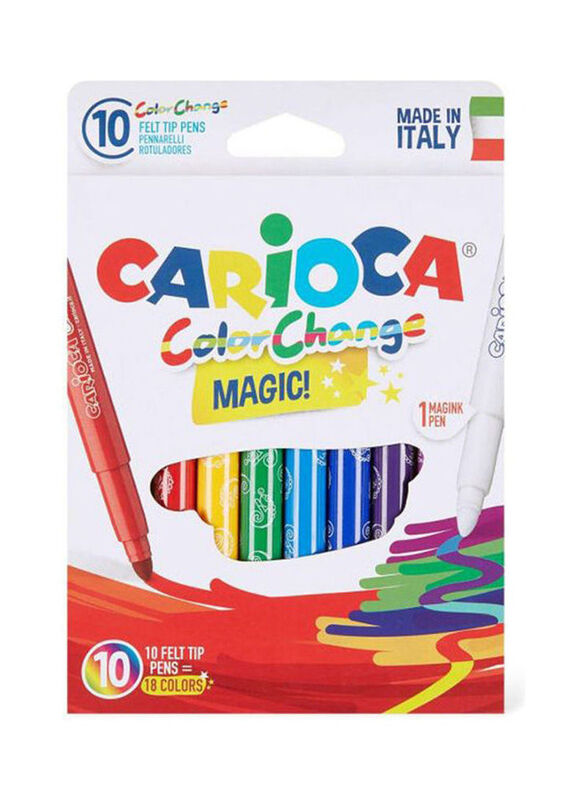 Carioca Magic Colour Change Felt Tip Pen Set, 10 Piece, Multicolour