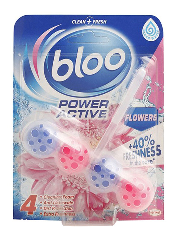 

Bloo Clean + Fresh Power Active Flowers Toilet Rim Block, 50g