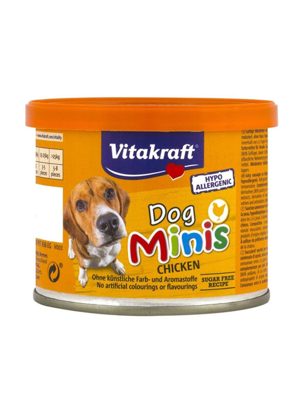 

Vitakraft Poultry Frankfurters Wet Dog Minis Food with Chicken, 120g