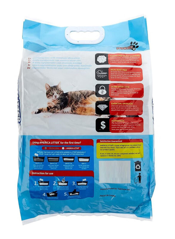 

America Litter Ultra Odor Seal Natural Clay Cat Litter with Activated Carbon, 10 Liters, Multicolour