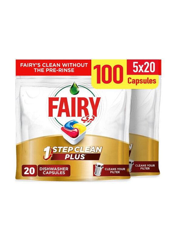 

Fairy Clean Plus Lemon Scent Automatic Dishwasher Tablets, 100 Tablets