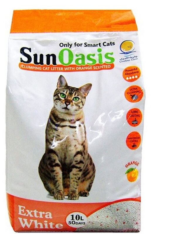 Sun Oasis Clumping Cat Litter Orange Scented, 10L, Black