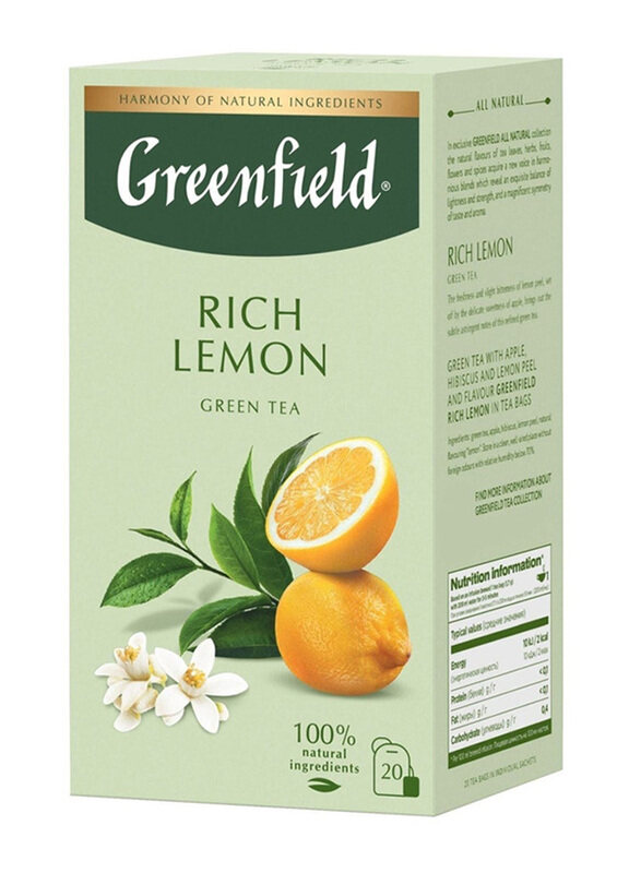 

Greenfield Rich Lemon Green Tea, 20 Tea Bags