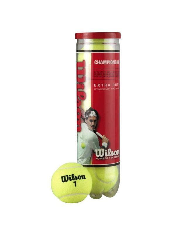 Wilson Championship Extra Duty Tennis Balls Set, 4 Pieces, Green