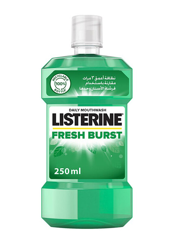 

Listerine Fresh Burst Daily Mouthwash with Germ Killing Oral Care Formula, 250ml