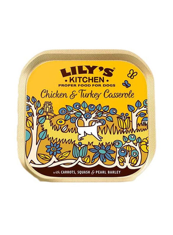 

Lily's Kitchen Can Wet Dog Food with Chicken & Turkey Casserole, 150g