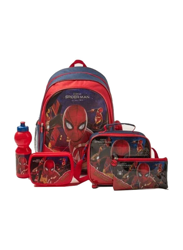 

Vlad & Niki 5-Piece Spiderman Print Backpack Set, Multicolour