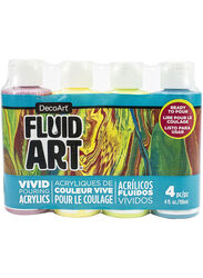 Deco Art Fluid Art Acrylic Paint Set, 4 Pieces, DASK538, Multicolour