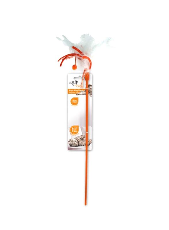 All For Paws Magic Wing Wand Pet Toy, Orange