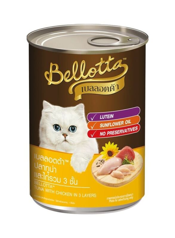 Bellotta Tuna with Tasty Chicken 3 Layers Canned Dry Cat Food, 400g