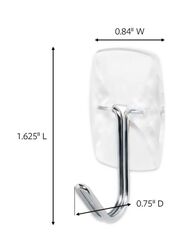 Command Wire Hooks Set, 3 Pieces, Clear/Silver