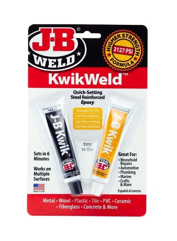 J-B Weld KwikWeld Epoxy, 8276, 2 Pieces, Dark Grey