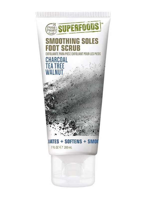 

Petal fresh Superfoods Smoothing Soles Charcoal Tea Tree Walnut Foot Scrub, 200ml